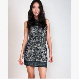 Sexy All Saints Sequin Viper mini Dress sheer-back